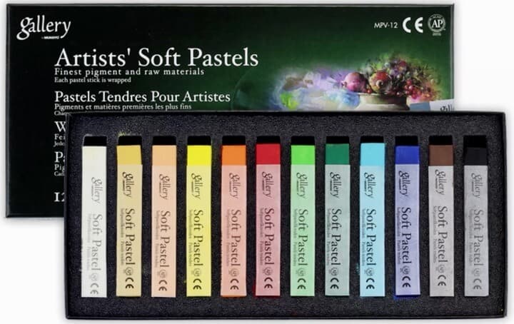 Suché pastely Mungyo Gallery Soft Pastel 12 barev sada