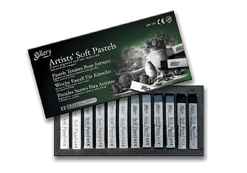 Mungyo Gallery Soft Pastel sada 12 šedých barev