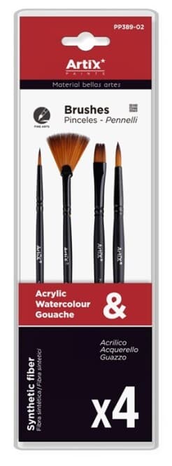 Artix PP389-02 syntetické štětce sada 4 kusů