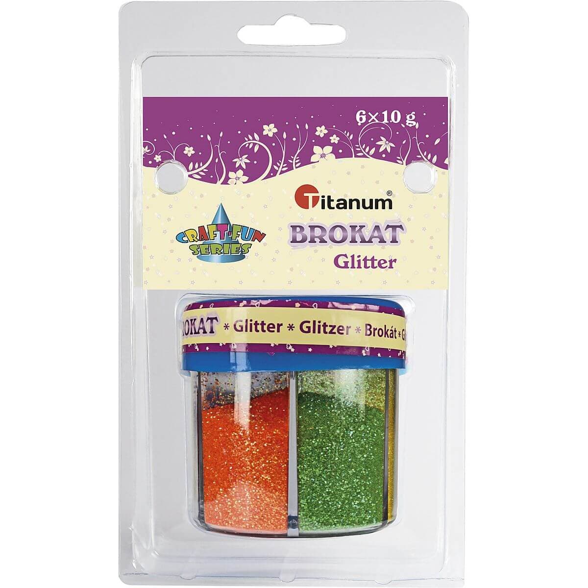 Titanum sypké glitry 6x10g pestré barvy v dóze