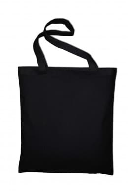 Černá bavlněná taška 38x42cm s dlouhým uchem