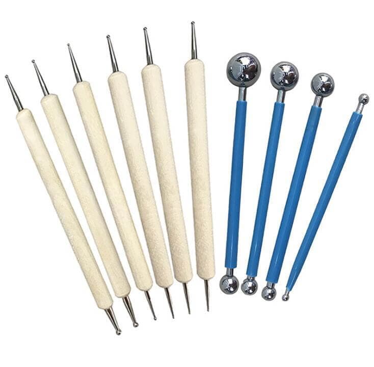 Sada 10 tečkovacích per a modelovacích nástrojů