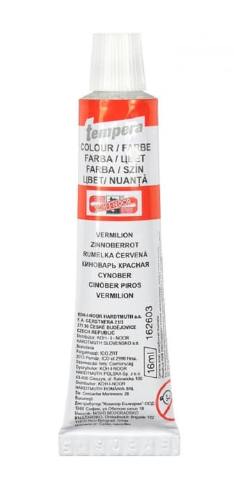 Koh-i-Noor temperová barva červená rumělka 16 ml