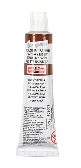 Koh-i-Noor temperová barva siena pálená 16 ml hnědá