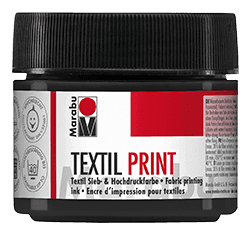 Marabu Textil Print černá tiskařská barva na textil 100ml