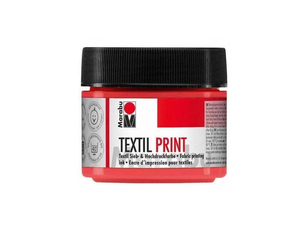 Marabu Textil Print červená tiskařská barva na textil 100 ml