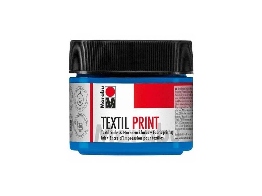 Marabu Textil Print modrá cyan tisková barva 100 ml