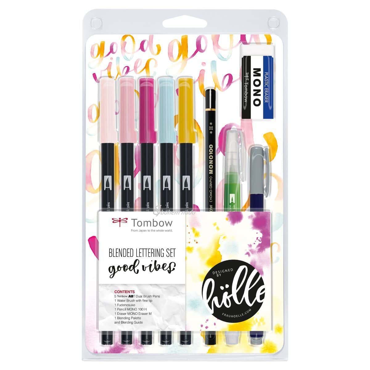 Tombow Blended Good Vibes kaligrafická sada štětcových fixů Frau Hölle