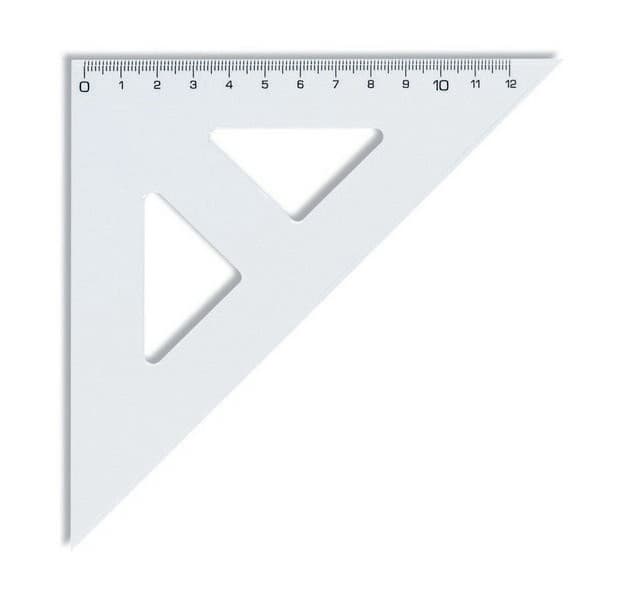 Koh-i-Noor trojúhelník 90/45° s ryskou pro rýsování