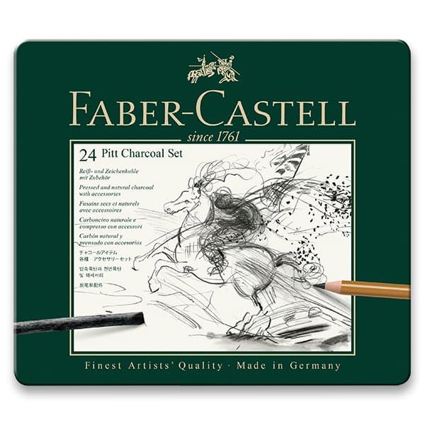 Faber-Castell Pitt Charcoal sada 24 uměleckých uhlů