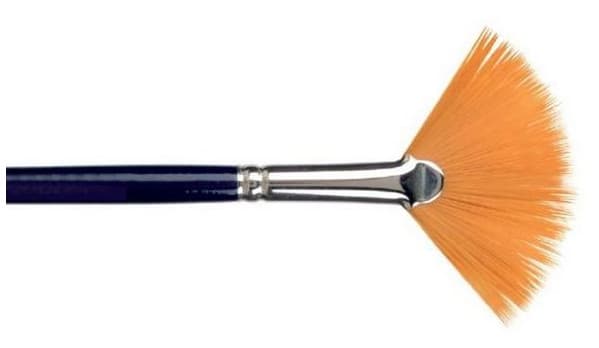 Vějířovitý štětec Kolibri krátký č. 4 syntetický vlas