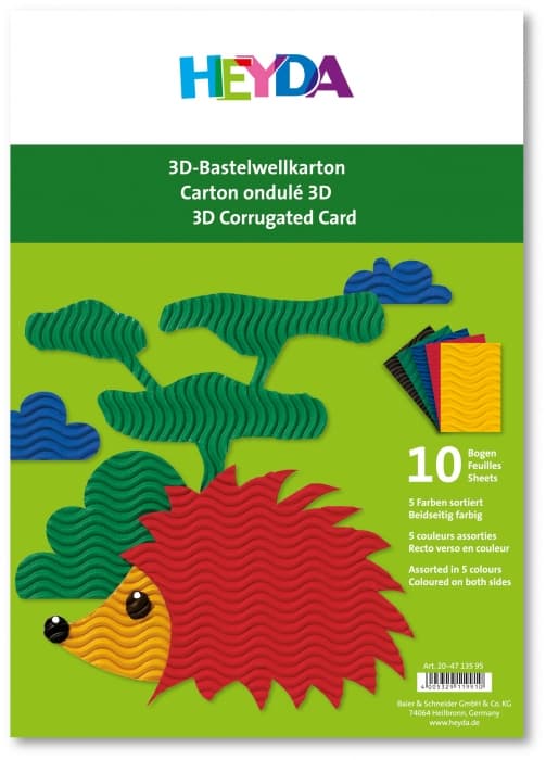 Heyda vlnitá lepenka Sinus A4 sada 10 listů