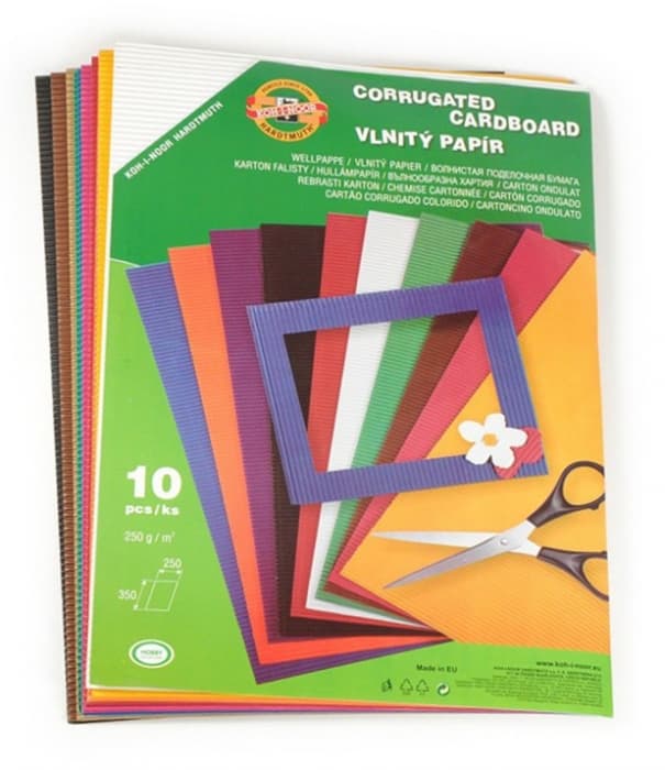 Koh-i-Noor vlnitý papír 10 barev sada 25x35 cm