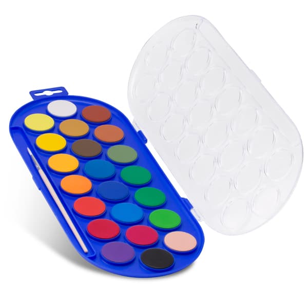 Primo vodové barvy 22 barev s štětcem průměr 30mm