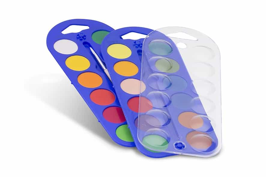 Primo vodové barvy 24 barev se štětcem průměr 25mm