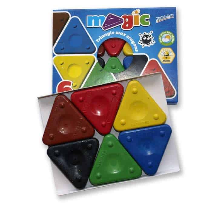 Primo trojboké voskovky Magic Basic sada 6 barev