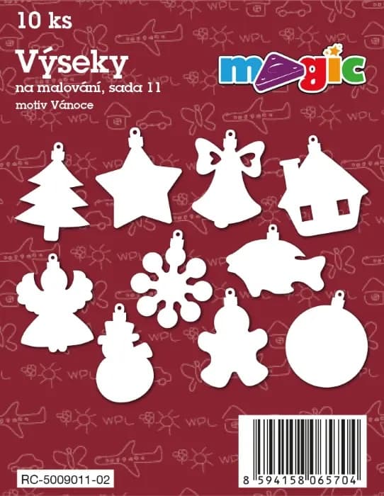 Magic výseky z papíru vánoční ozdoby sada 11