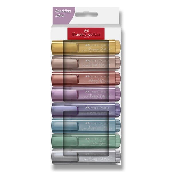 Faber-Castell Textliner 46 metalické zvýrazňovače sada 8 kusů