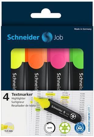 Schneider Job 150 zvýrazňovač sada 4 barev 1-5mm