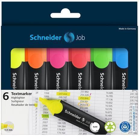 Schneider Job 150 zvýrazňovač sada 6 barev 1-5 mm