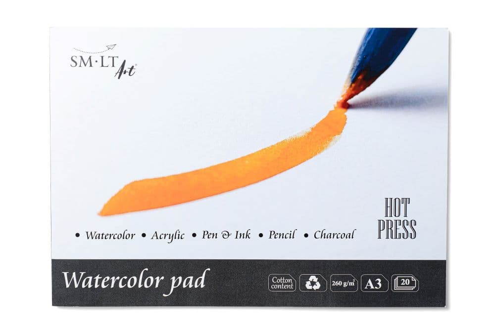 SM.LT akvarelový blok A3 260g hladký 20 listů