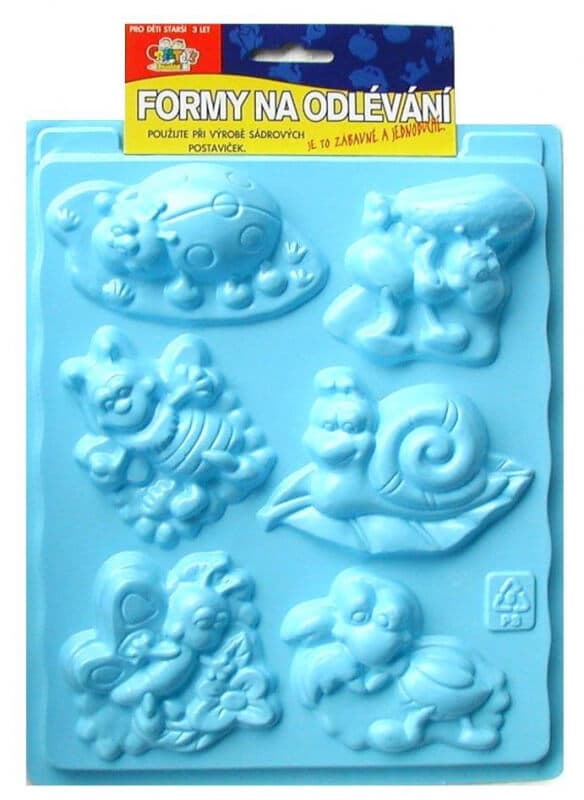 Forma na odlévání sádry 6 motivů broučci a šnek
