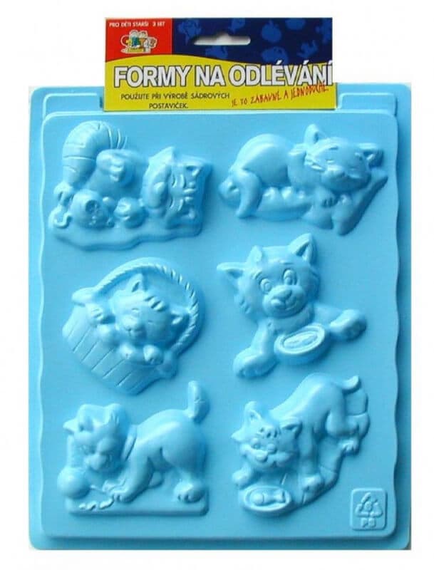 Forma na odlévání sádry 6 motivů kočičky No name