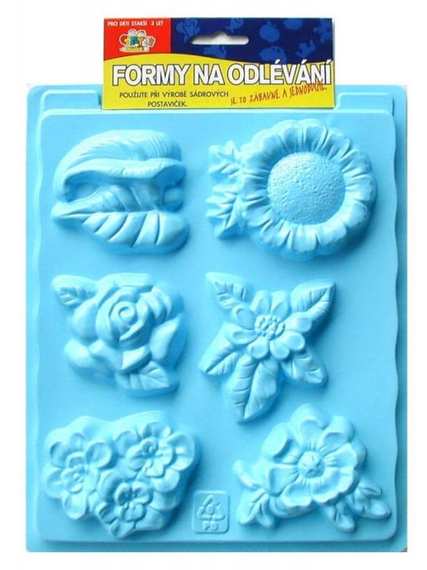 Forma na odlévání sádry 6 motivů Květy No name