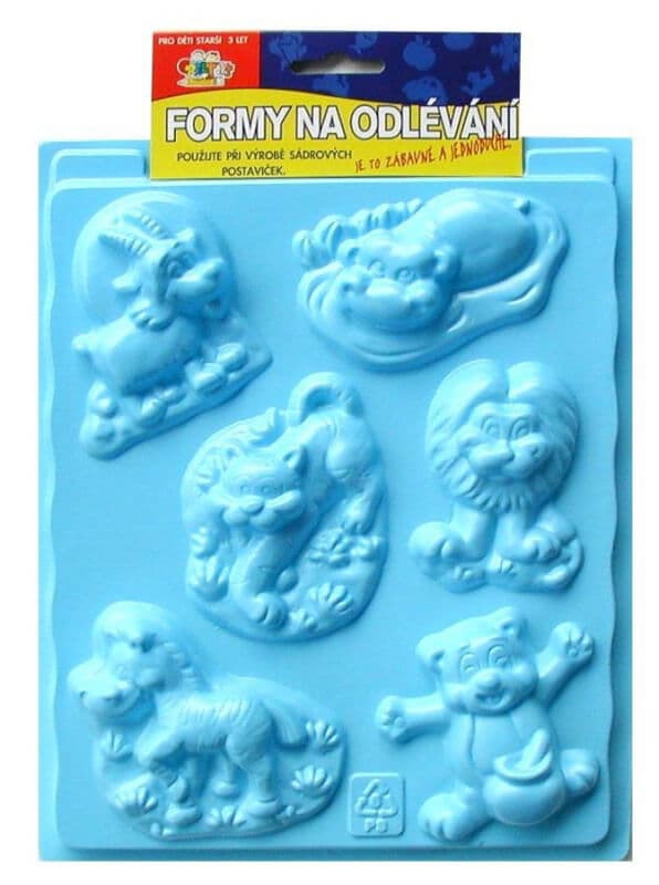Forma na odlévání sádry 6 motivů zvířata No name