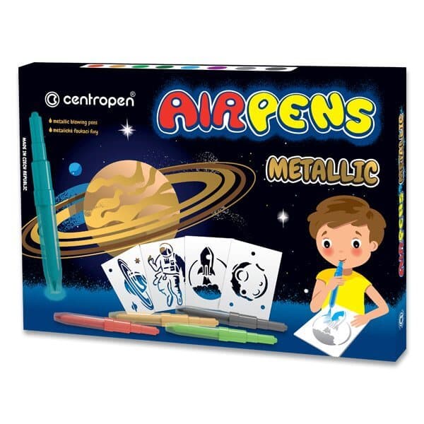 Foukací fixy Centropen Metallic Colours sada 8 ks