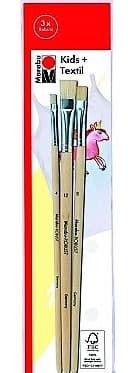 Marabu Kids+Textil sada štětců s přírodní štětinou hobby