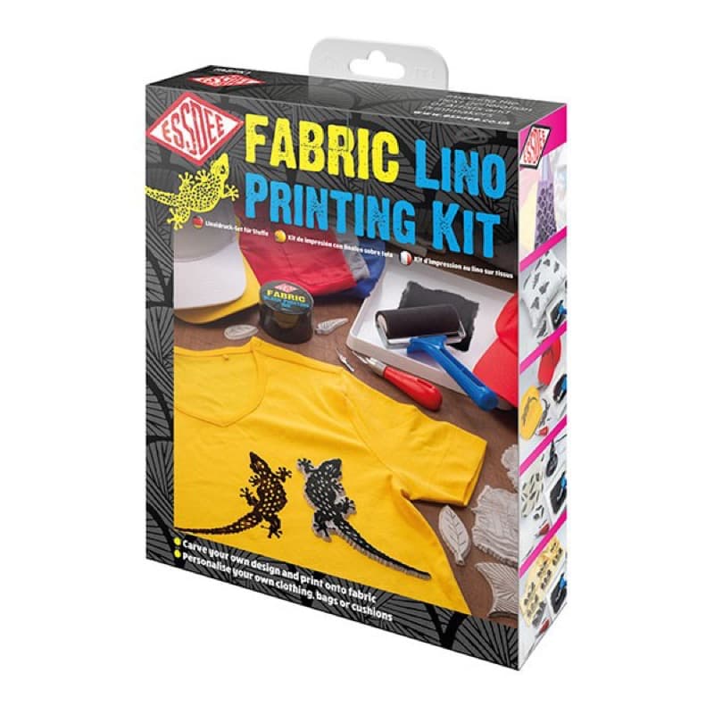 EssDee FABPK1 sada na linorytový tisk na textil černá