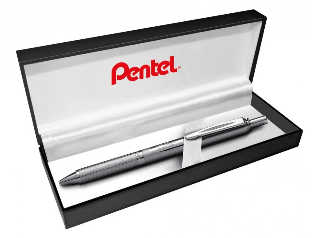 Gelové pero Pentel EnerGel BL407 stříbrné 0,5 mm