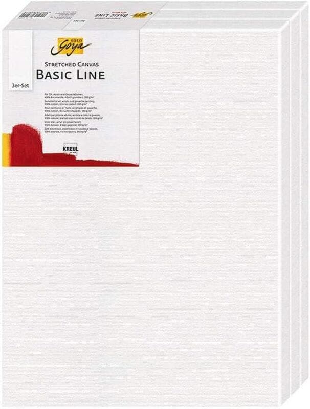 KREUL Basic Line malířské plátno 40x50 cm bílé 3ks