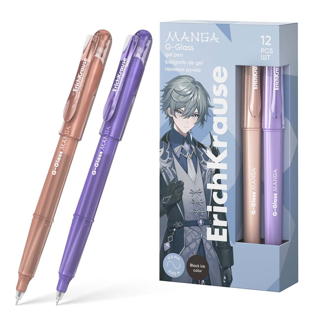 ErichKrause G-GLASS MANGA pero jehlový hrot černý inkoust