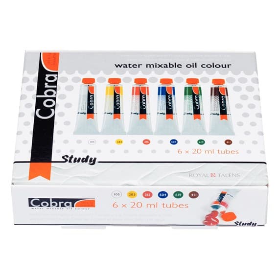 Royal Talens Cobra Study sada olejových barev 6 x 20 ml