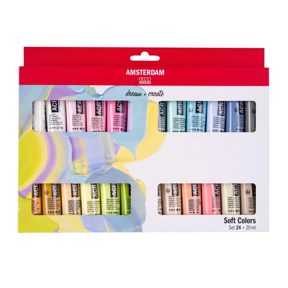 Sada akrylových barev Amsterdam Soft Colors 24 x 20 ml