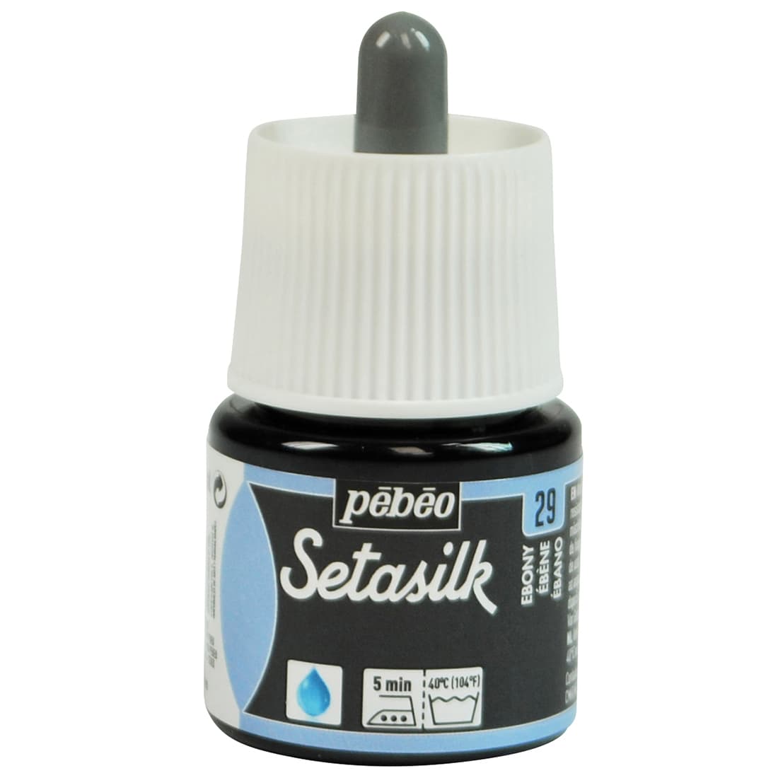 Pébéo Setasilk barva na hedvábí černá ebenová 45 ml