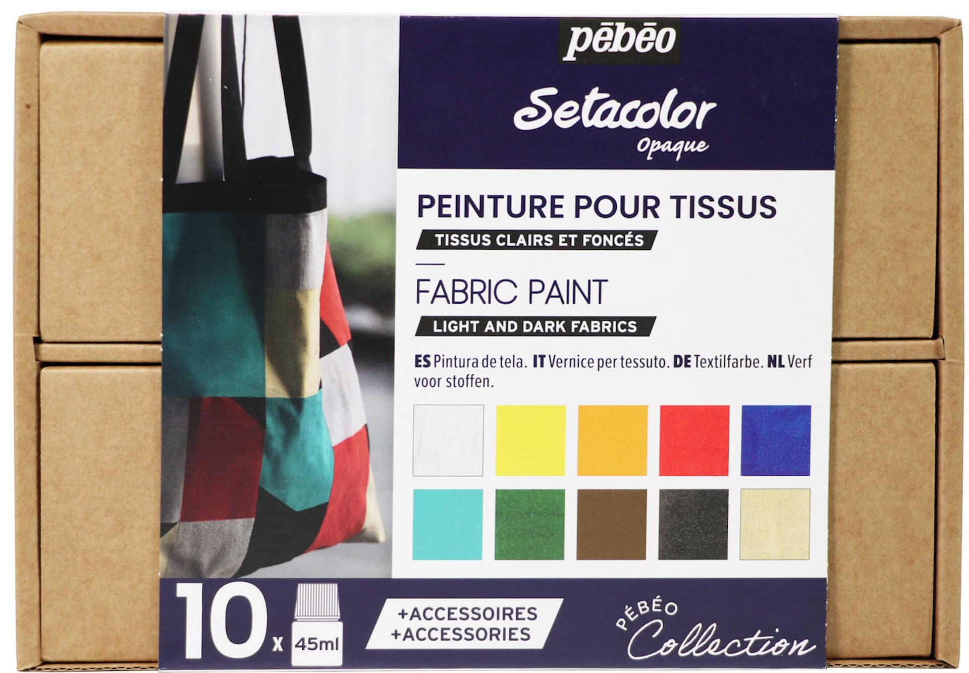 Pébéo Setacolor Opaque sada II 10 x 45 ml