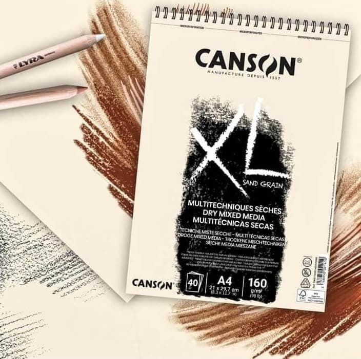 Skicák Canson XL Dry Mixed Media A3 s kroužkovou vazbou