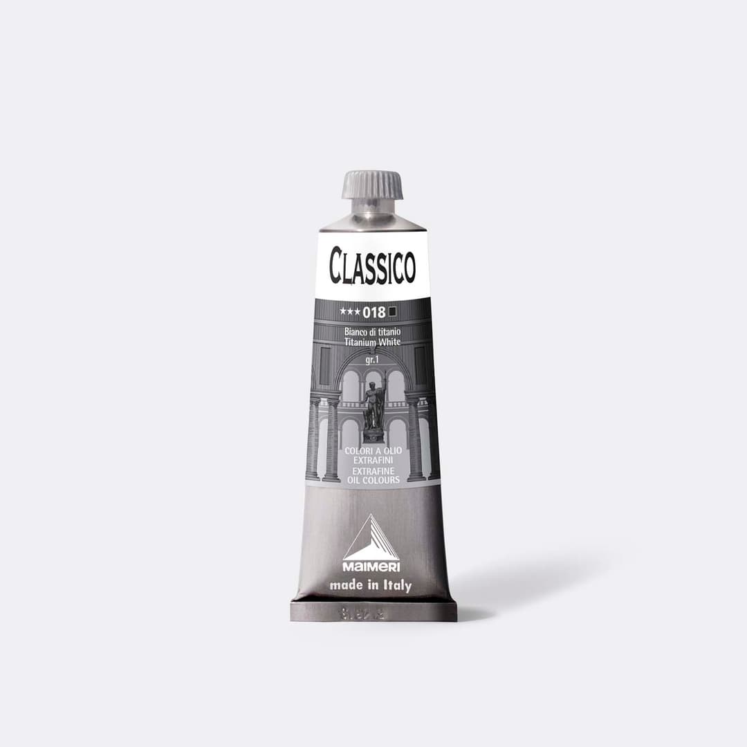 Olejová barva Maimeri Classico, tuba titanové běloby 60 ml