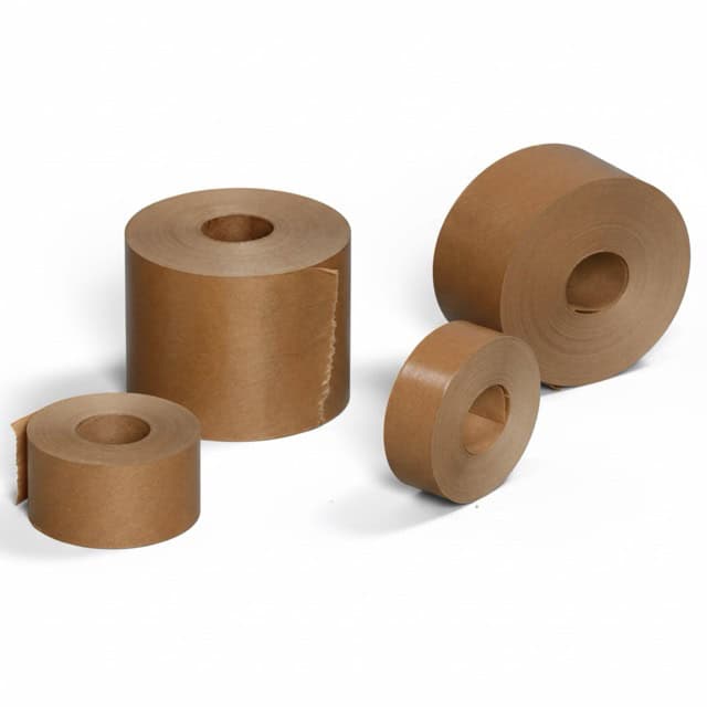 Hnědá papírová vlhčící lepící páska 25 mm x 25 m