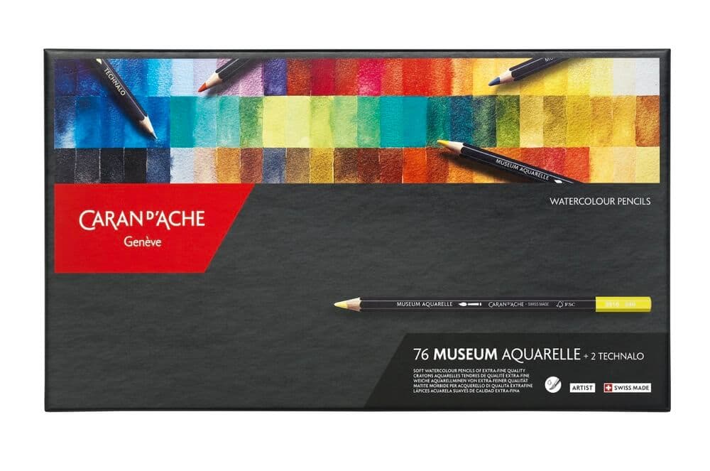 Caran d'Ache Museum akvarelové pastelky sada 76 barev